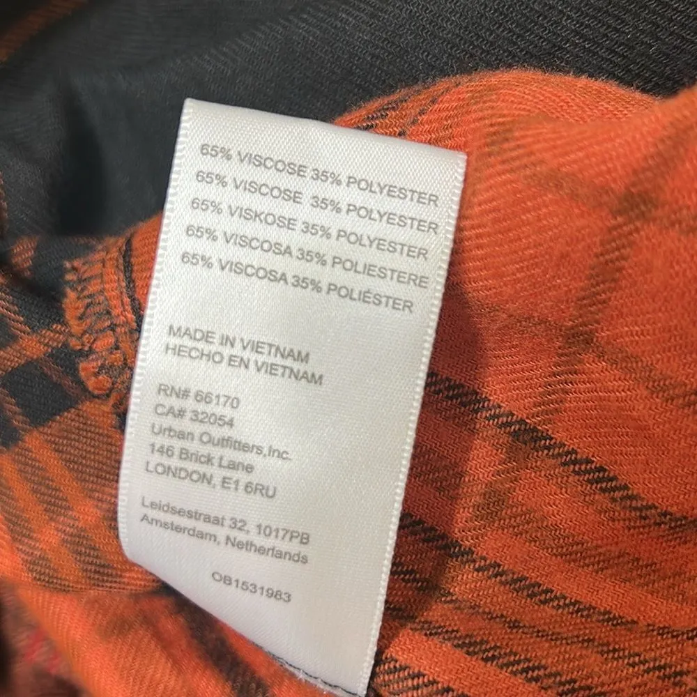 Urban Outfitters BDG Plaid Flowy Button Down Shirt(Size Small) - Image 6