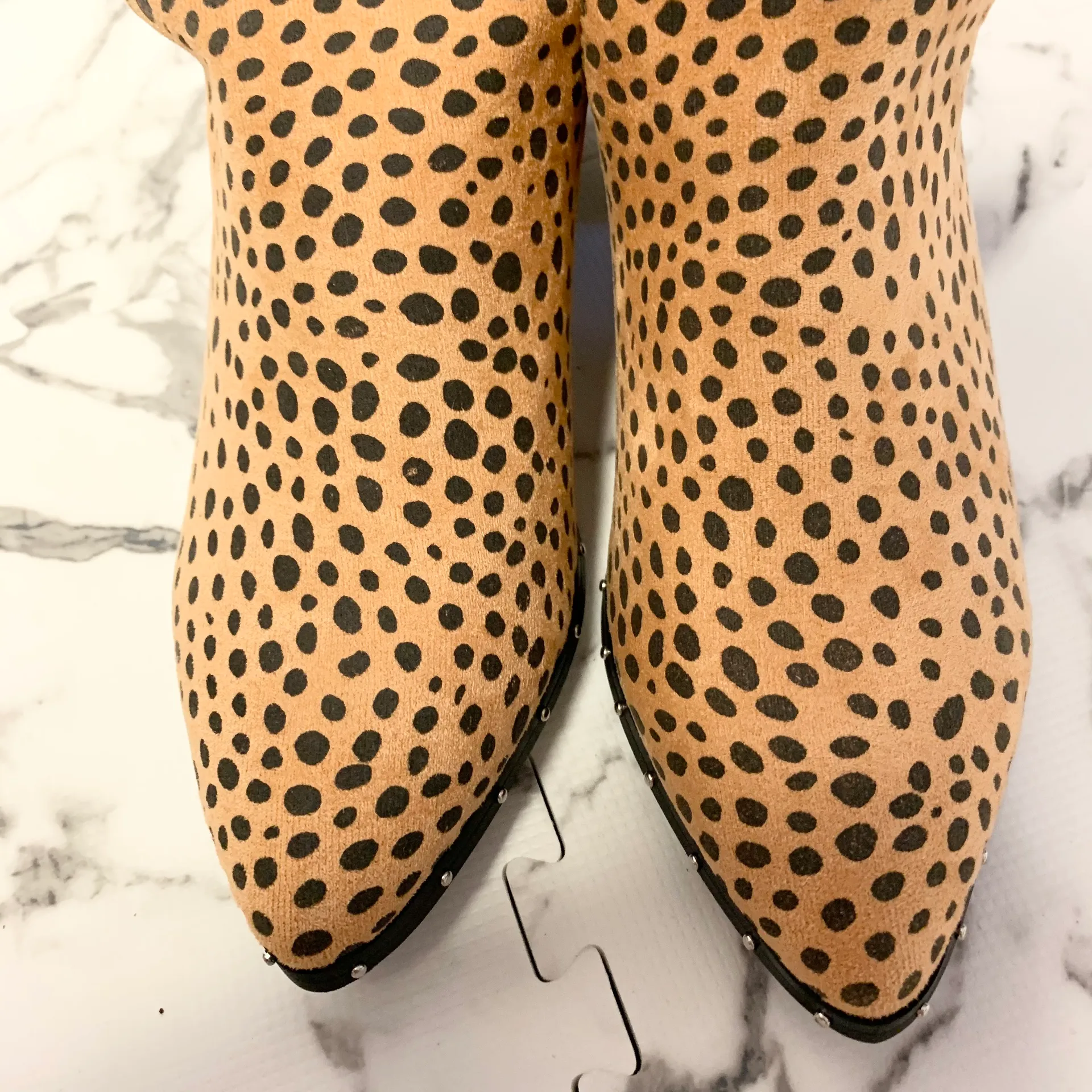 Leopard Spotted Ankle Booties 9 Multi - Image 4