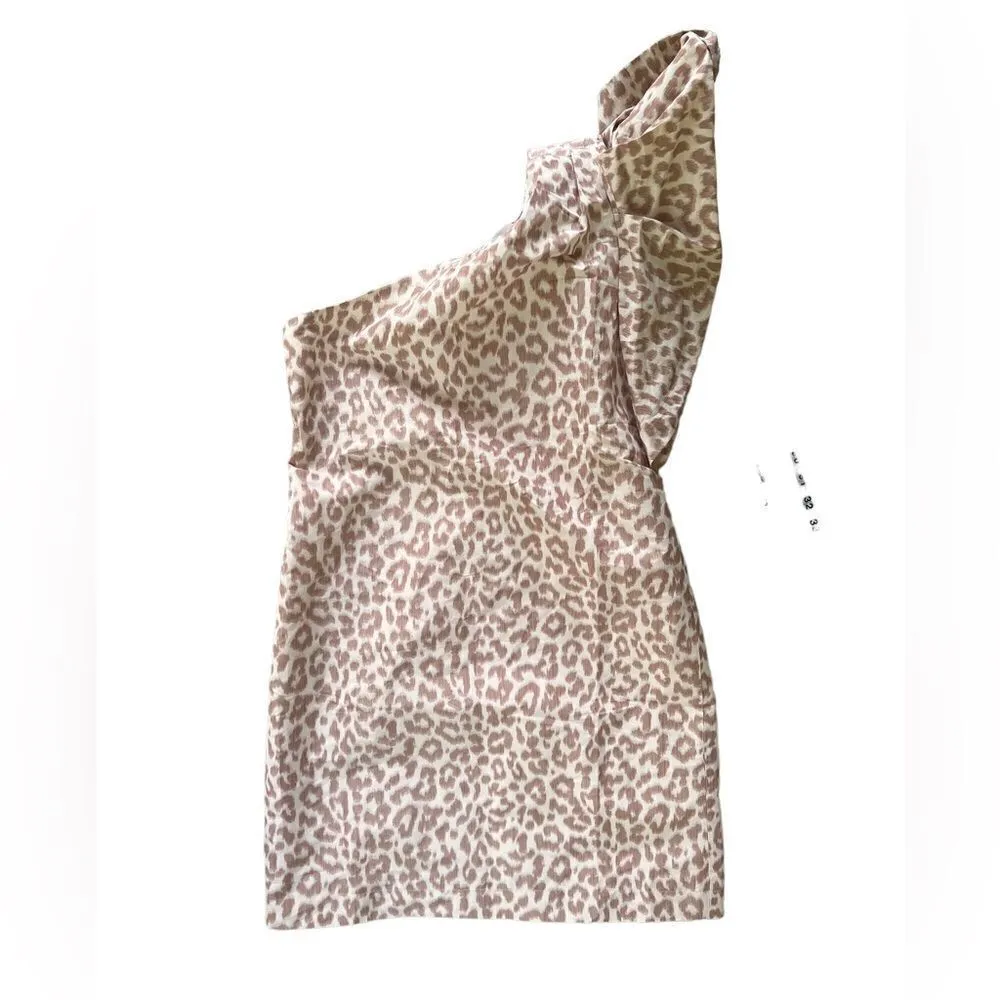 J.Crew One-shoulder ruffle dress in Italian ikat leopard 4 - Image 3