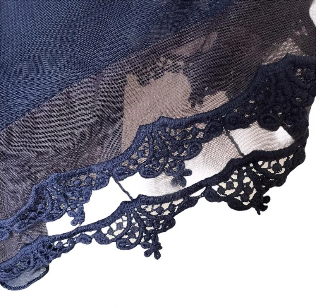 Altar’d State-Blue Blouse w/lace-Small - Image 6