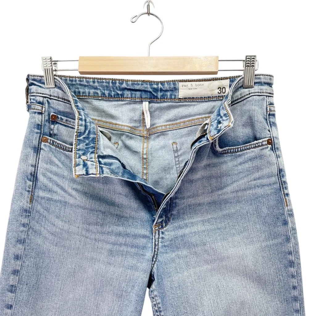 Rag & Bone Nina High Rise Ankle Cigarette Jeans Women’s Size 30 Lou Wash Raw Hem - Image 8