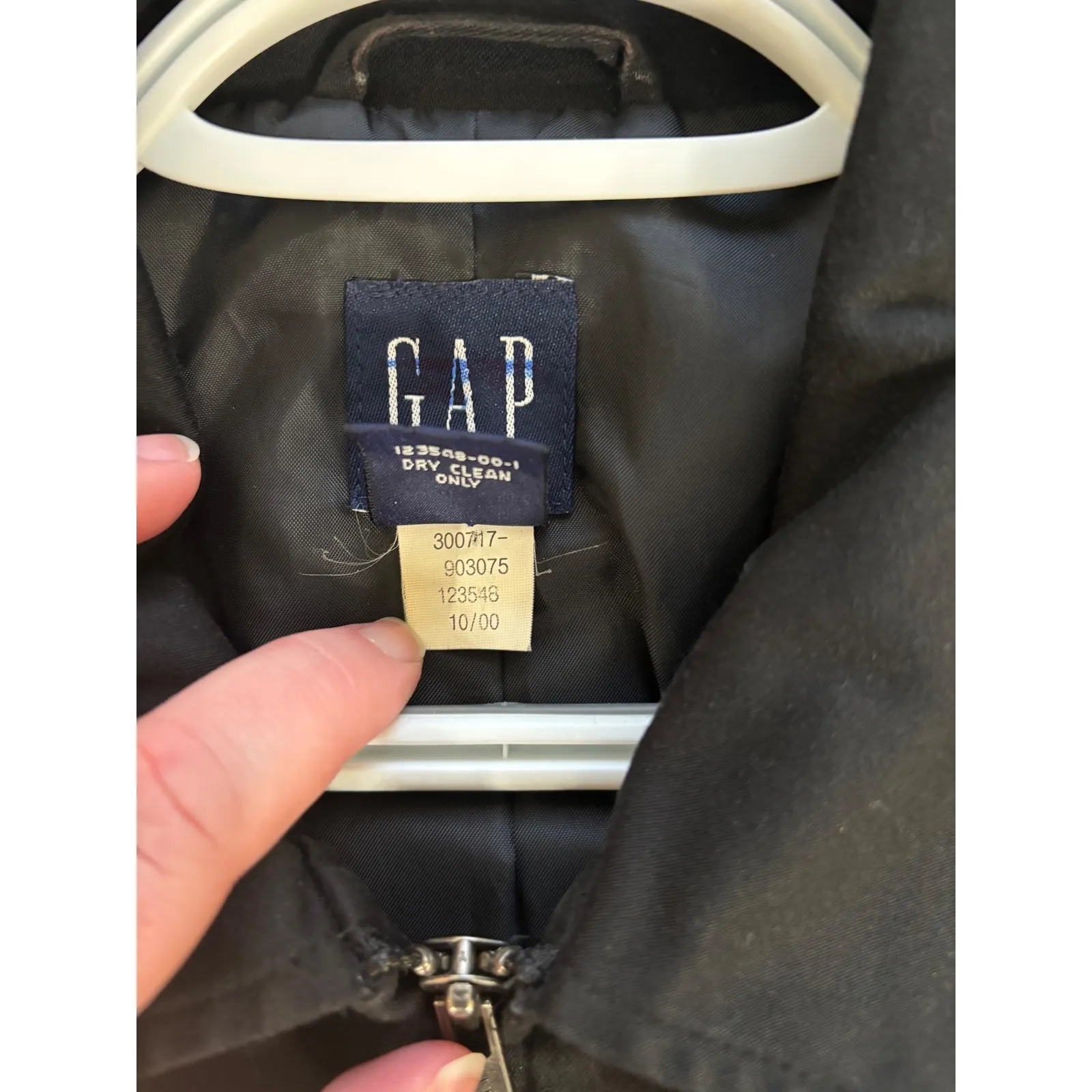 VTG Gap Classic Canvas Black Jacket Full zip Sz L Y2K Preppy Unisex 00's Bomber - Image 11