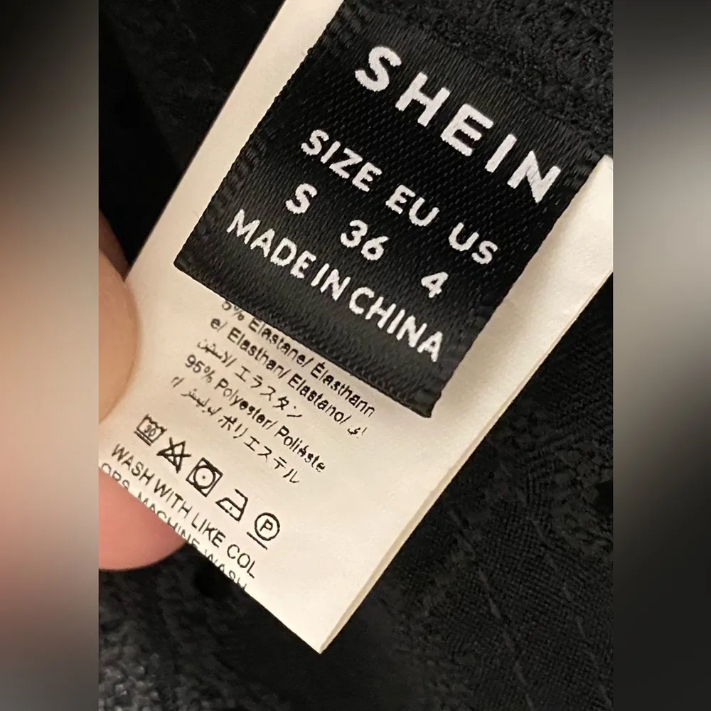 Black Eyelet V-Neck Blouse With Ruffle Short Sleeves & Lace Back Closure - Image 11