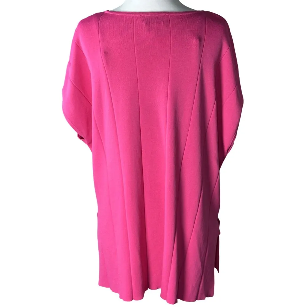 NWOT Joseph Ribkoff Womens Top M Pink Short Sleeve Sweater Set OG Price $215 - Image 3