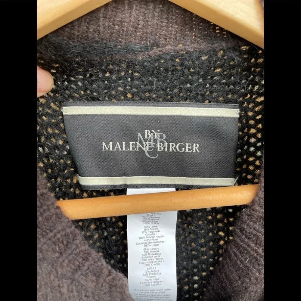 Malene Birger mohair/leather sweater Small Black - Image 5