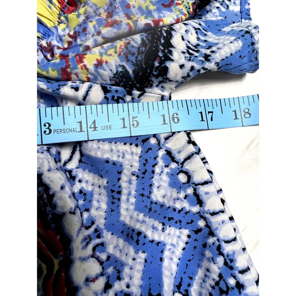 Renee C. Made in USA Off the Shoulder Multicolor Summer Boho Top Womens Small - Image 8