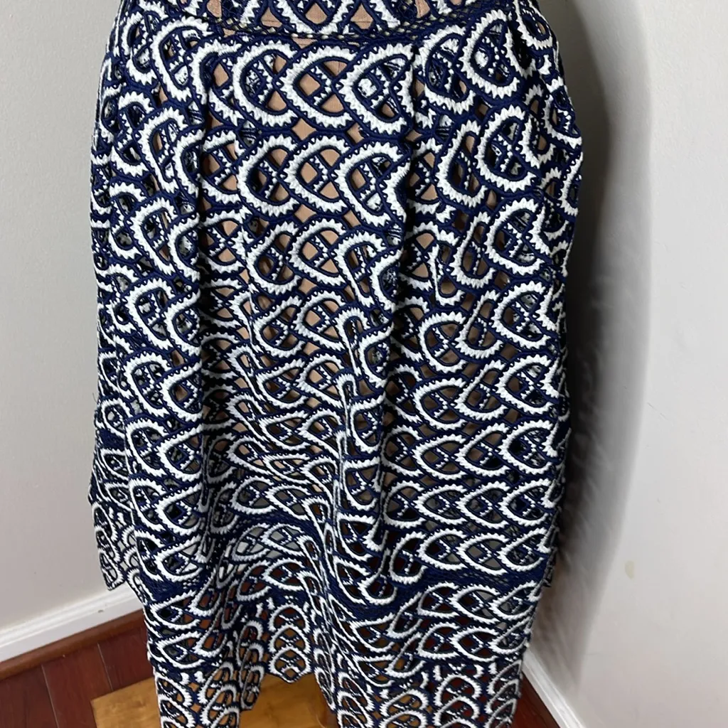 Self Portrait Sweetheart Azalea Blue Midi Length Dress Size‎ 2 - Image 10