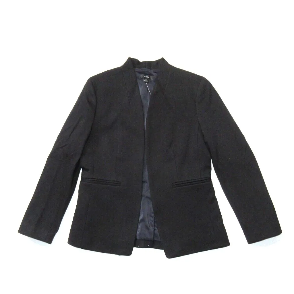 NWT J.Crew Going Out Blazer in Black Stretch Twill Open Front Jacket 18 - Image 2