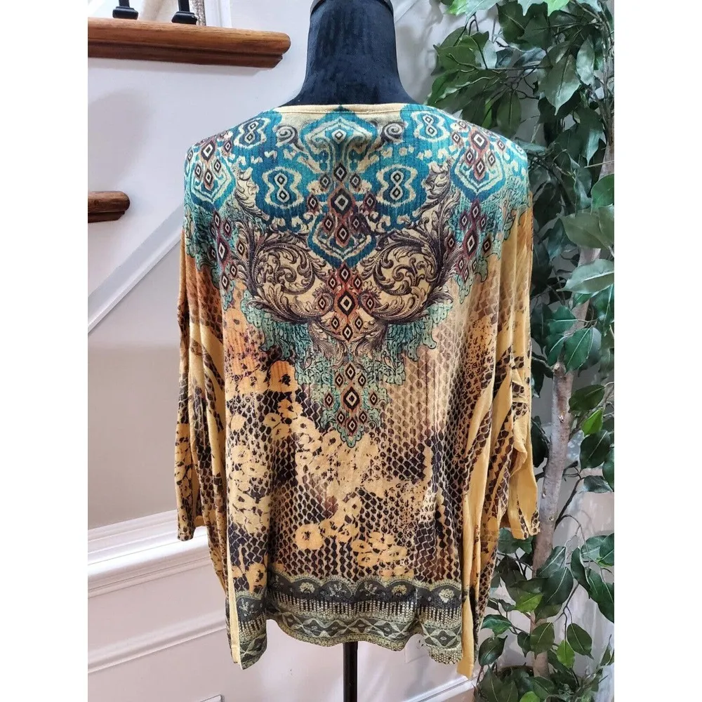 Liz & Me For Catherines Women's Multicolor Polyester Long Sleeve Top Blouse 3XWP Size undefined - Image 8