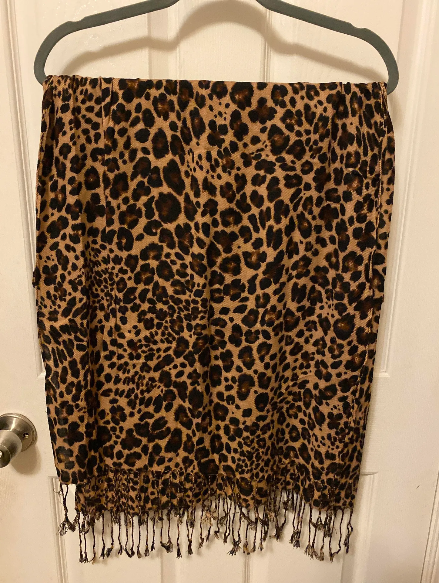 Brown Cheetah Print Infinity Scarf - Image 2