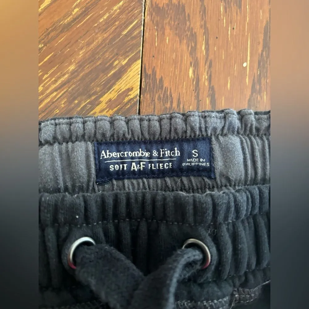 Abercrombie Soft fleece black sweatpants size small cotton blend - Image 4
