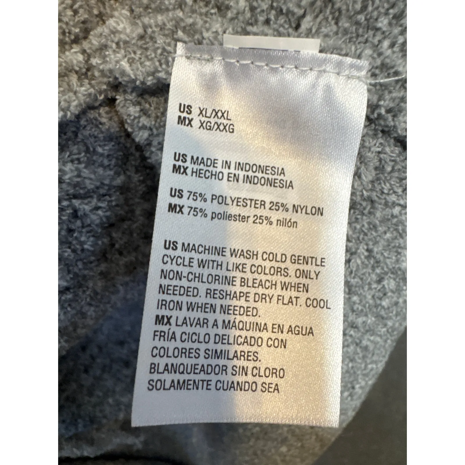 Brand New State of Day Women's Size XL/XXL Chiseled Stone Gray Robe Belted - Image 7