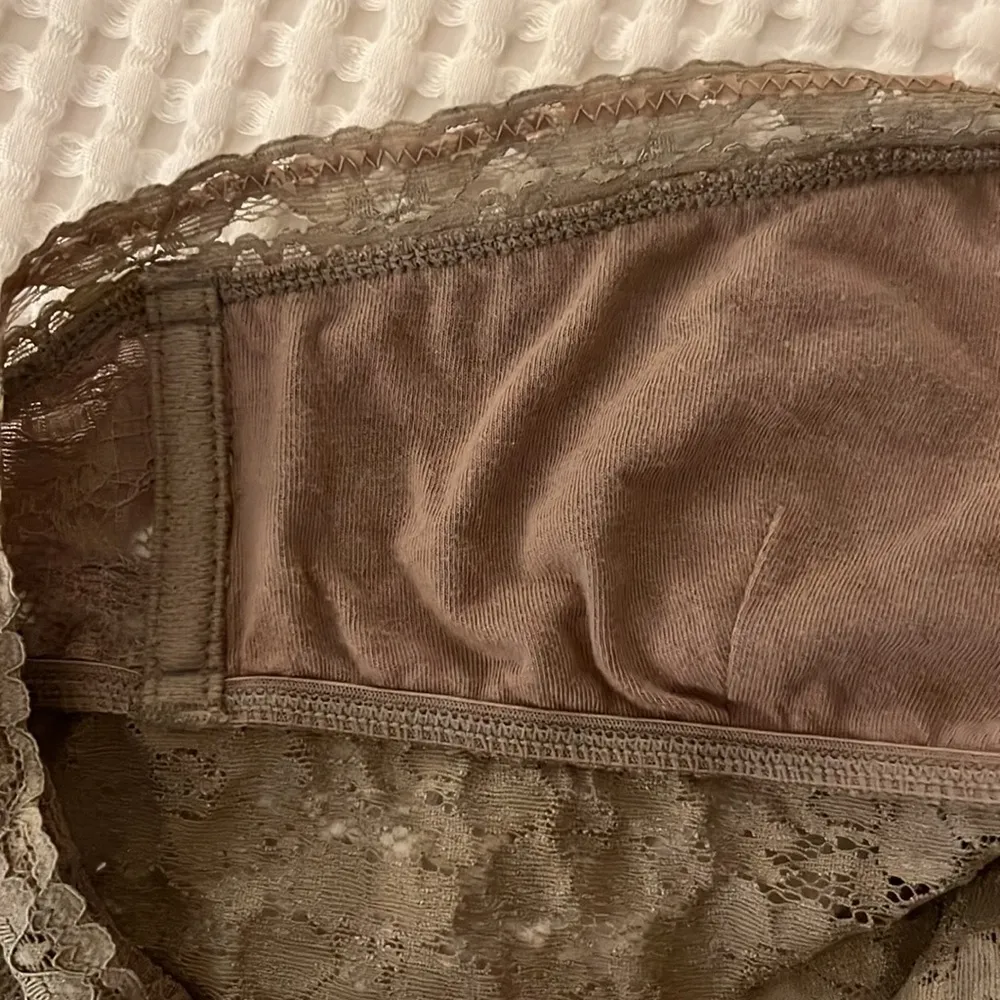 Free People Intimates | Lace Bandeau Strapless Taupe Brown XS - Image 6