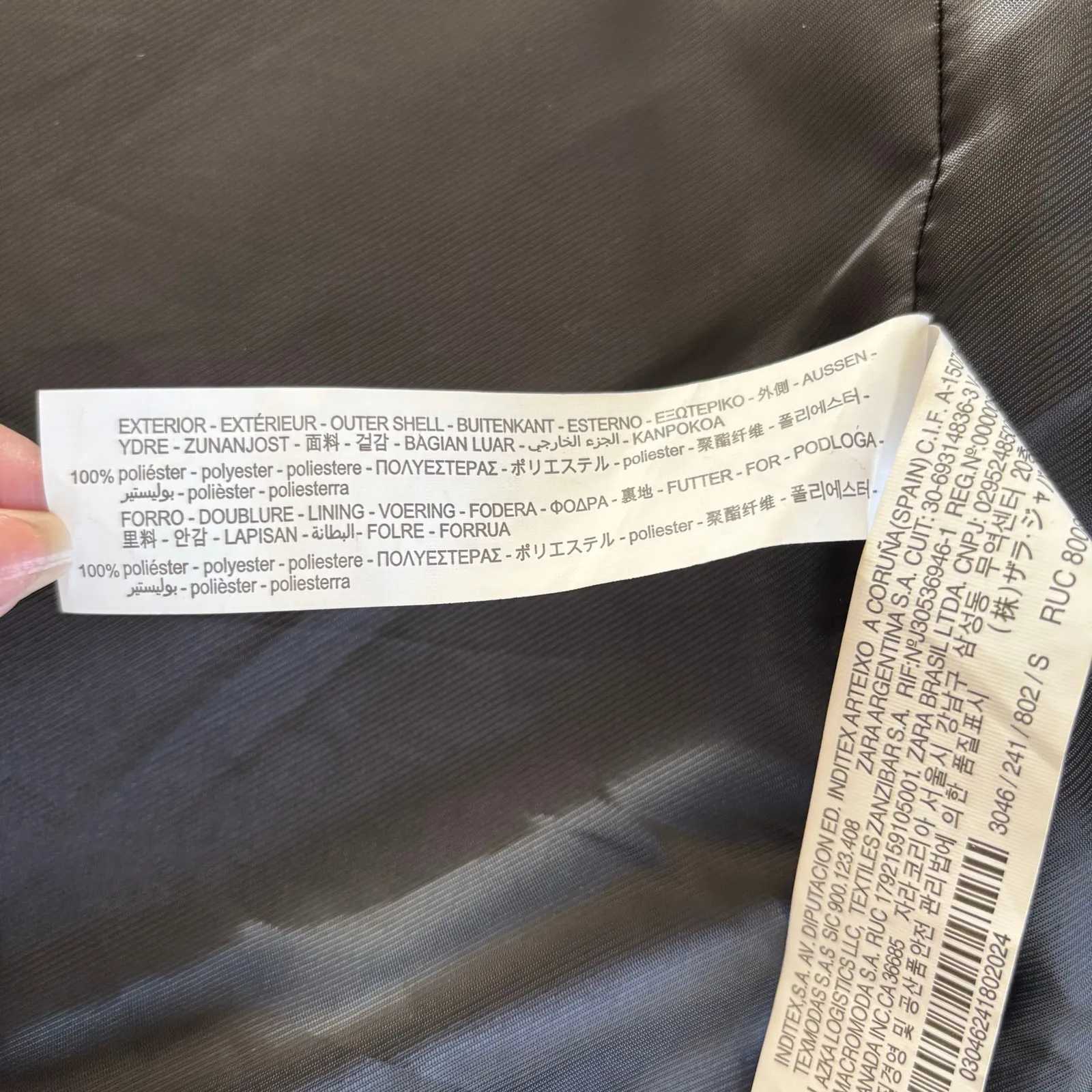 Zara Basic Preppy Gray Herringbone Blazer Jacket Womens Small Academia Y2K - Image 6