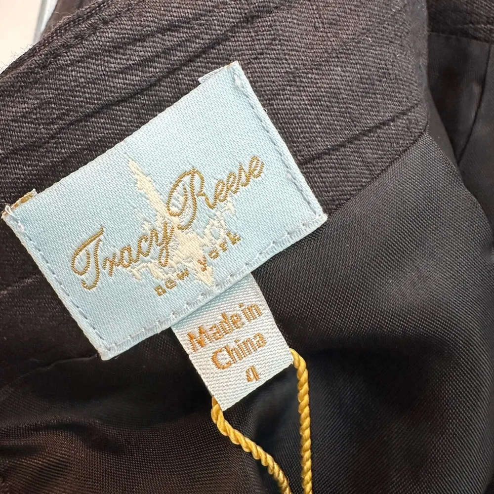 Tracy Reese New York Black Linen Draped Skirt Women’s Size 4 Small S NWT $270 - Image 8