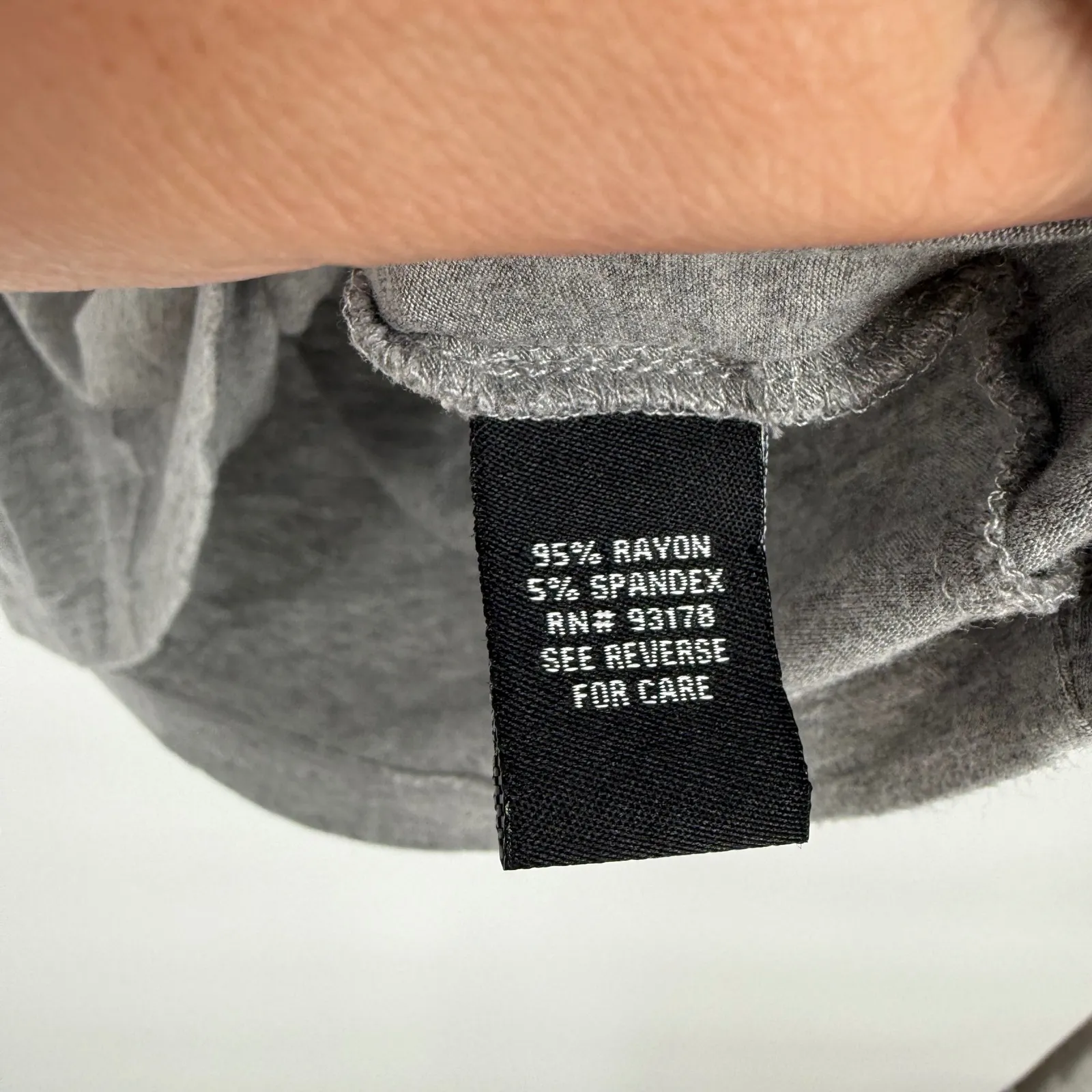 Premise Gray Square Neck Short‎ Sleeve Top Blouse Casual Everyday Basic Size M - Image 5