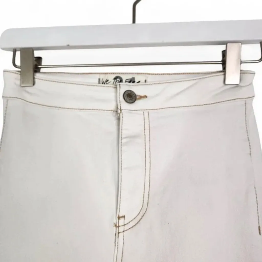 WE FLOAT, FREE PEOPLE IVORY BELLBOTTOMS, SIZE 24", EUC - Image 3