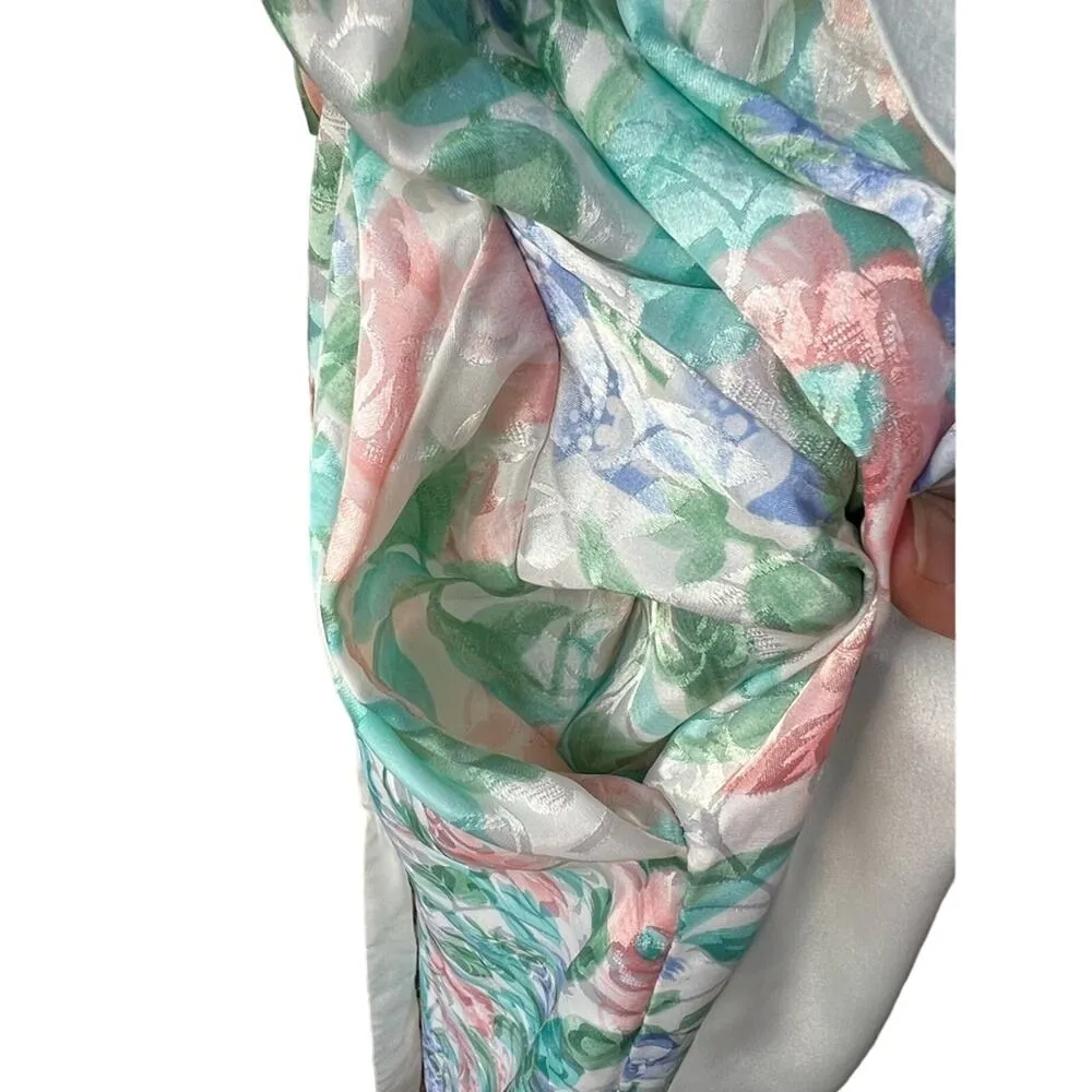 Vintage Floral Nightgown & Robe Two Piece Set Women’s Size M White Size M - Image 15