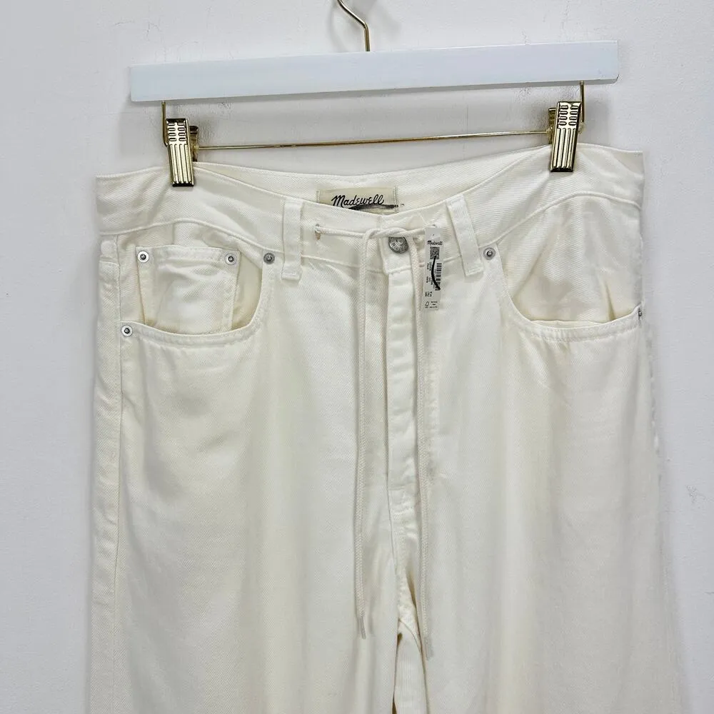 Madewell Low Slung Baggy Jean Airy Denim Vintage Canvas White Relaxed US 27 NWT - Image 15