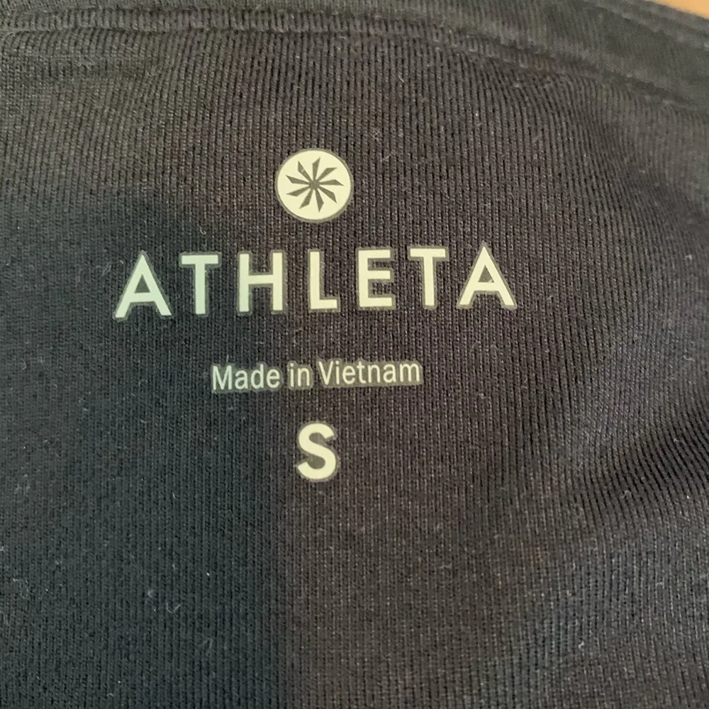 Athleta Abstract Striped Dark Blue Cropped Legging - Image 3