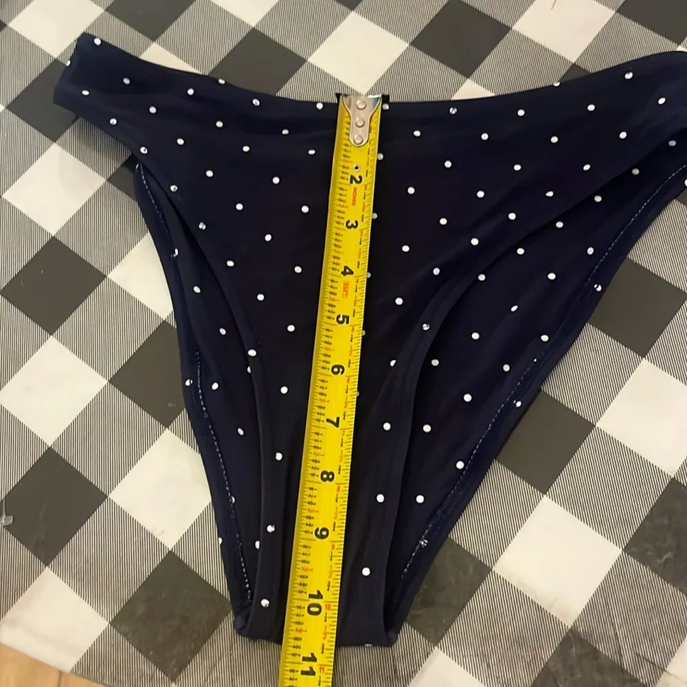 New Grey Bandit x Ana Women’s NEW ENGLAND POLKA MID RISE BOTTOM Size Medium NWT Blue - Image 9