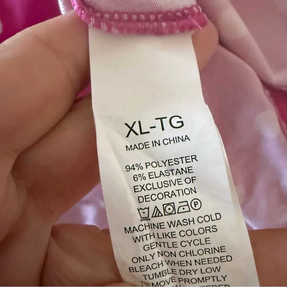 Kate Spade Pajama Top Womens XL Pink Polka Dot Notch Collar Short Sleeve Stretch - Image 4