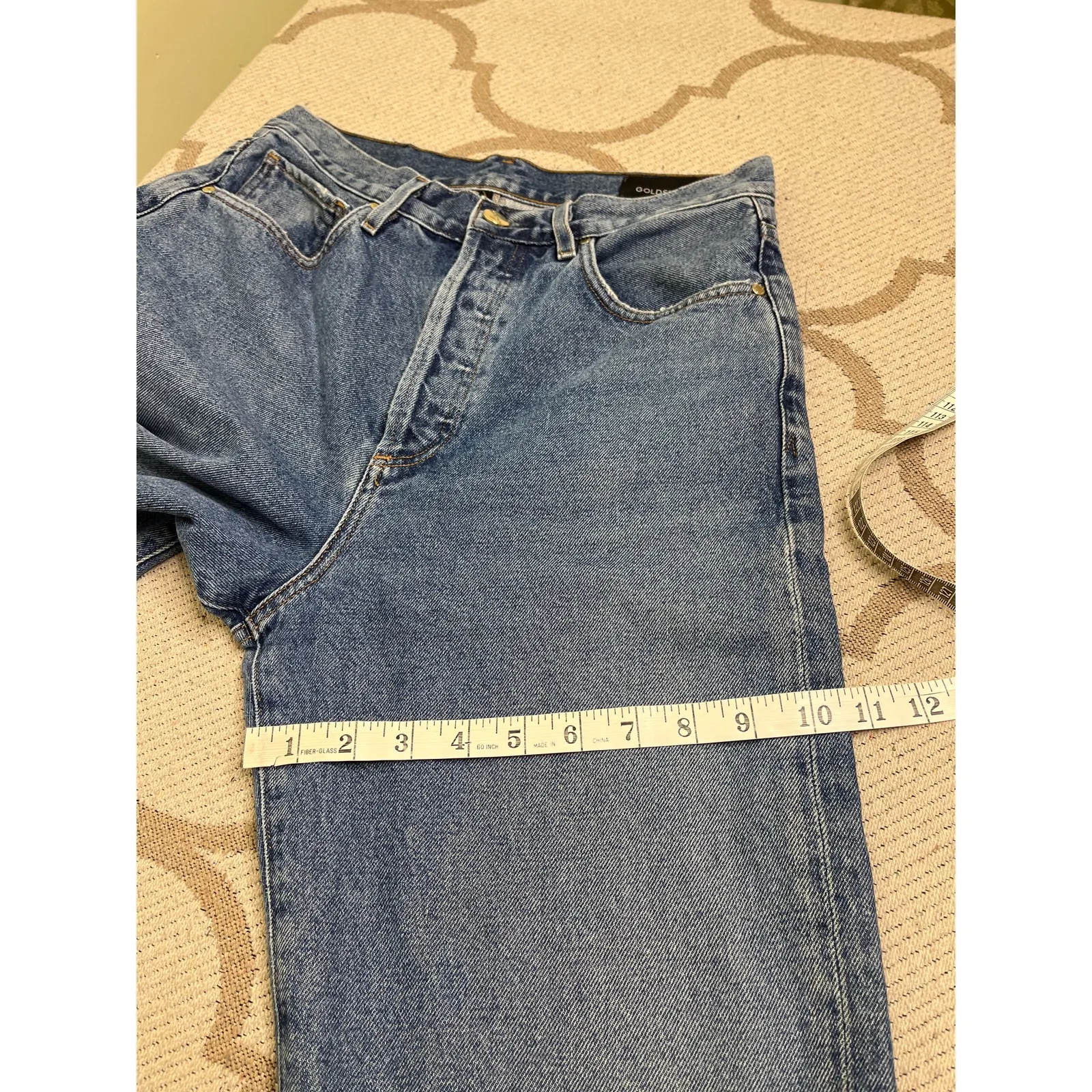 Goldsign Button fly Blue Relaxed High Rise Straight - Image 6