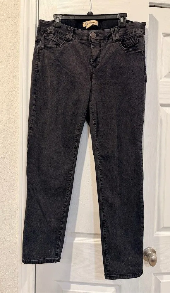 Democracy AB Technology Jeans Womens 16W Black Wash Mid Rise Straight - Image 1