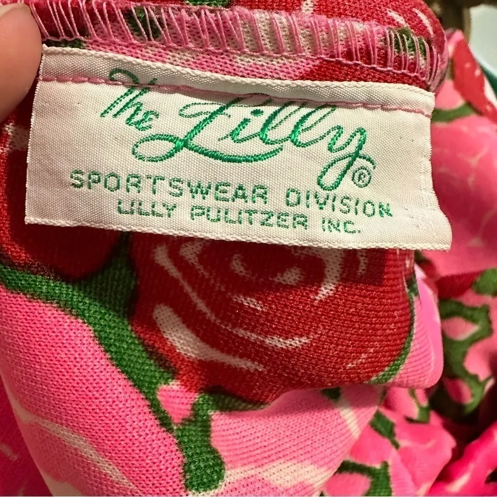 Lilly Pulitzer The Lilly Vintage Floral Pants Womens Pink Red - Image 5