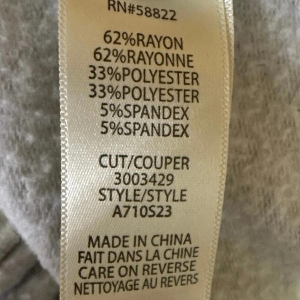 Max Studio Women's Gray Fleece Long Sleeve Hooded Hoodie Cardigan Sweater Top S - Image 5