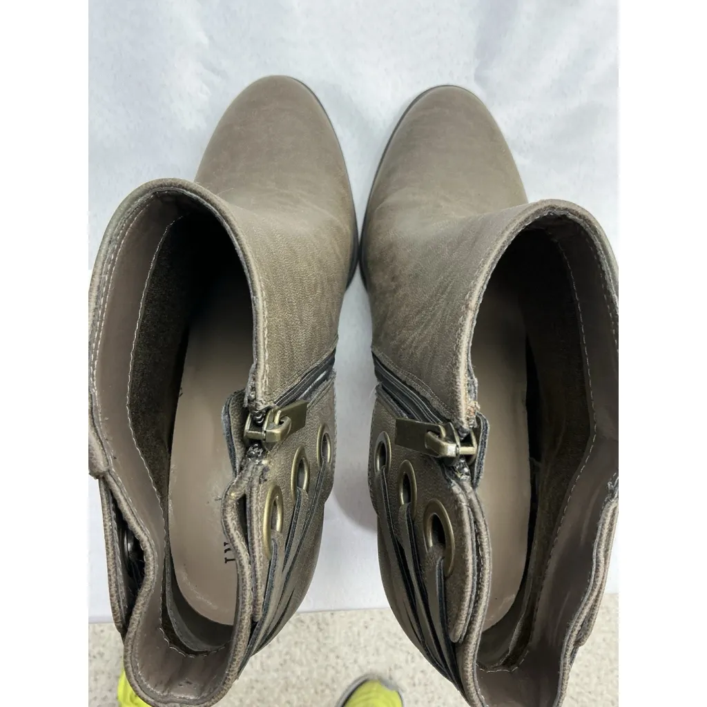 Womans Inc Jesaa Ankle Boots 9.5 M Brown Strappy Block Heel - Image 6