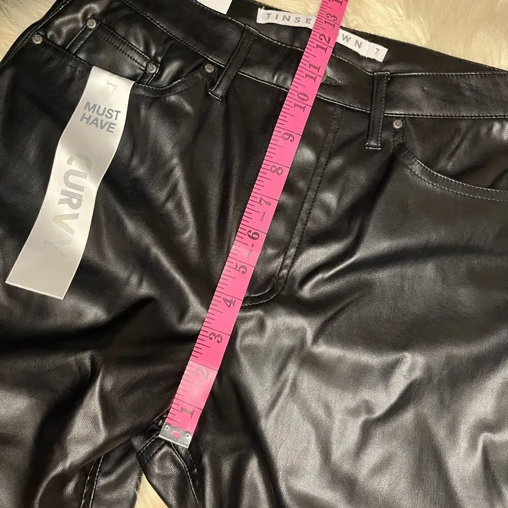 Tinseltown black Hi Rise baggy straight pants sz 7/28 - Image 8