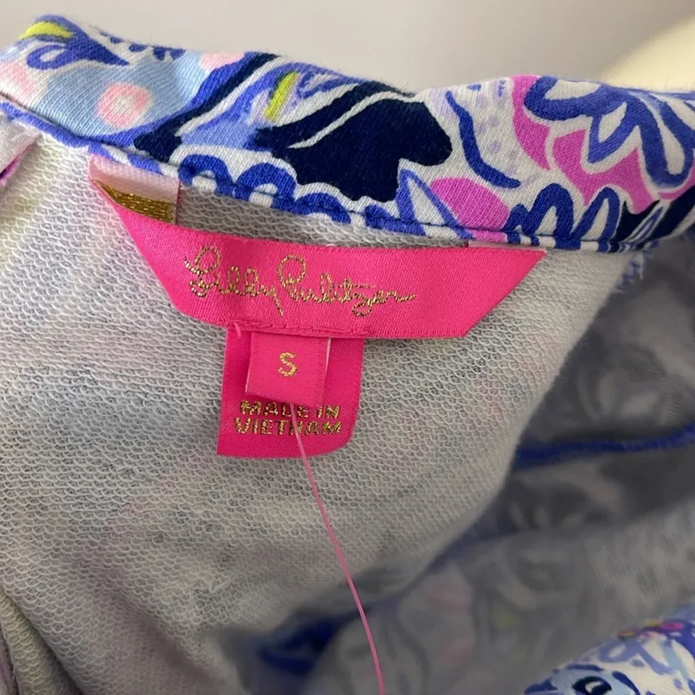 Lilly Pulitzer Namastay In The Jungle SARALYN‎ KNIT DRESS Iris Blue - Image 9