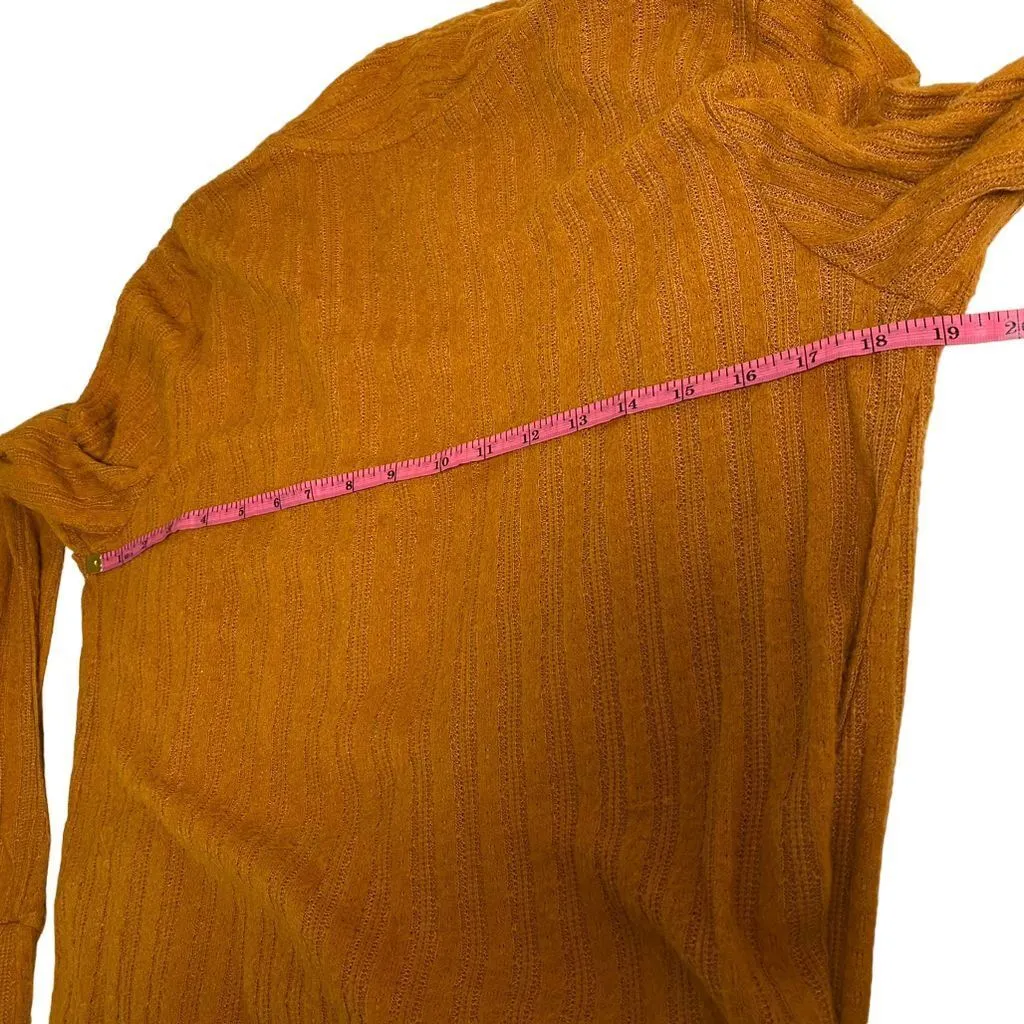 Anthropologie Maeve Rafela Surplice Wrap Sweater Orange V-Neck Women's Size‎ M - Image 7