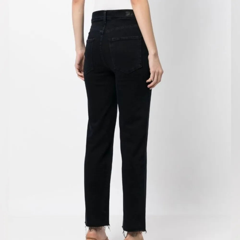 Le Jean Amelia straight-leg raw cut navy jeans - Image 10
