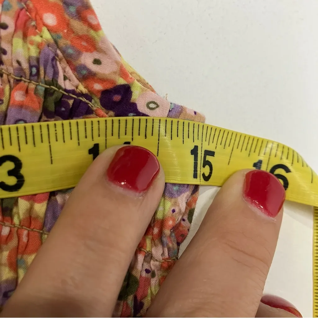 Scotch & Soda Strappy‎ maxi dress smocked ditsy multicolor floral women’s size M - Image 10