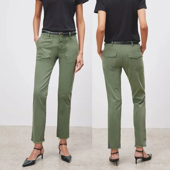 Nili Lotan Camo Green Jenna Pants ankle crop sz 2 - Image 2