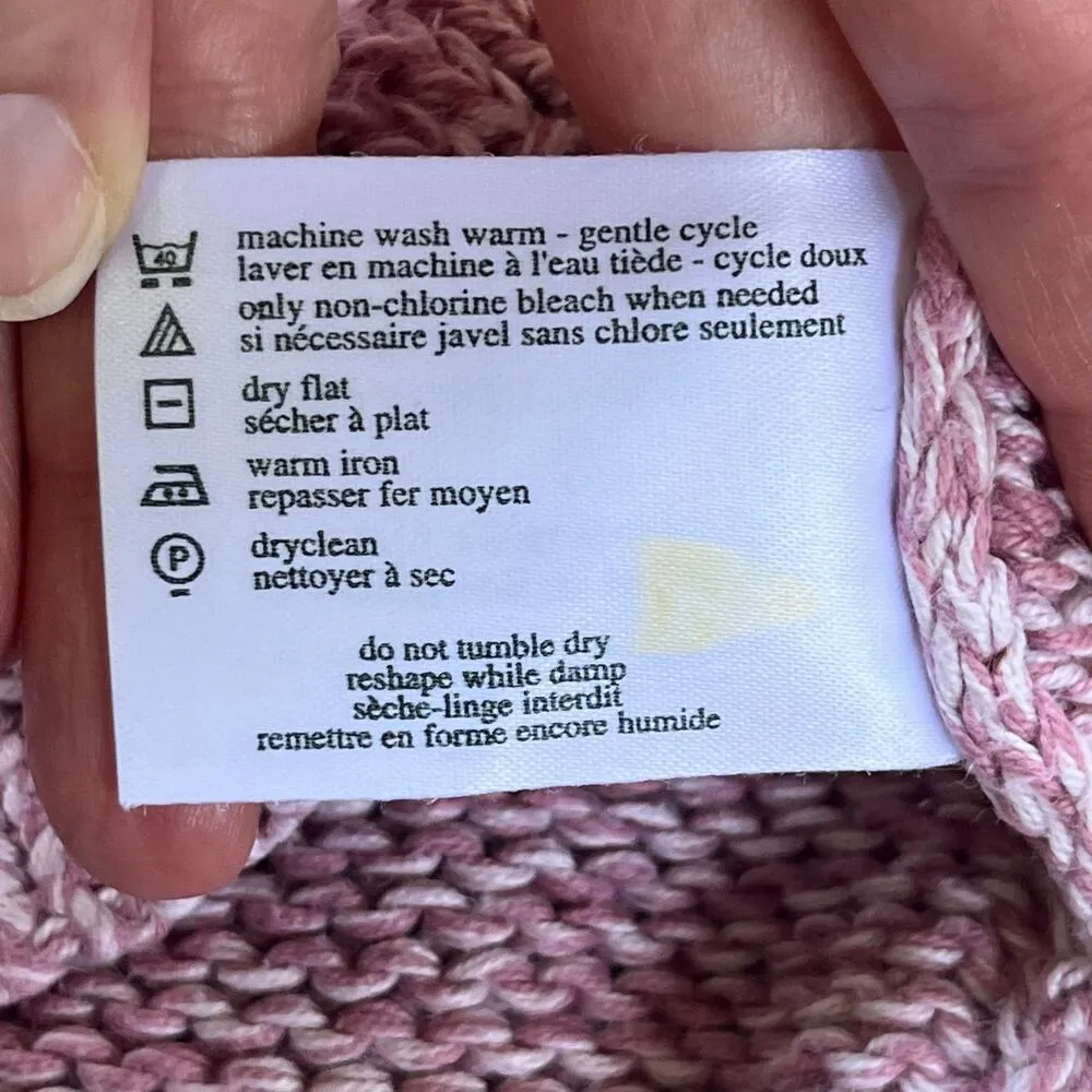 Laura Ashley Women's Vintage Pink Cowl Neck Sleeveless Sweater Size L - Image 8