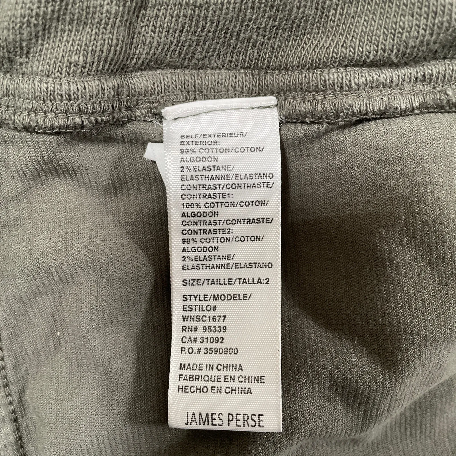 James Perse Jogger Pants 2 Medium Green Corduroy Pull On Drawstring Casual - Image 4