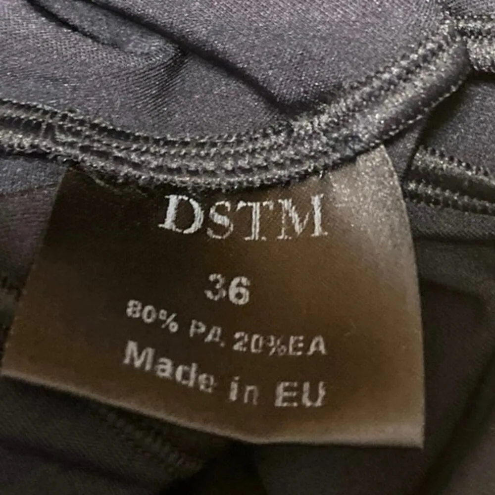 DSTM $450 Black Velvet Velour Long Sleeve Sheer Turtleneck Mini Bodycon Dress S - Image 6