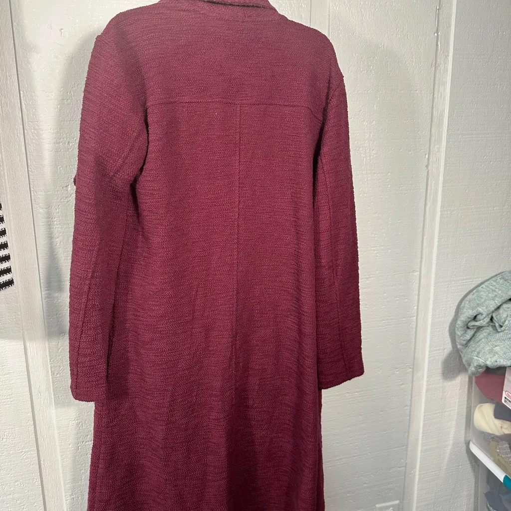 Steve Madden KNIT JACKET IN WINE Size Medium NWT - Image 9