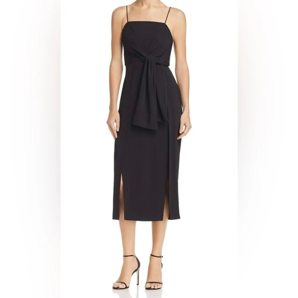 C/meo Sleeveless Midi Slip Dress Black Size M NWT - Image 2