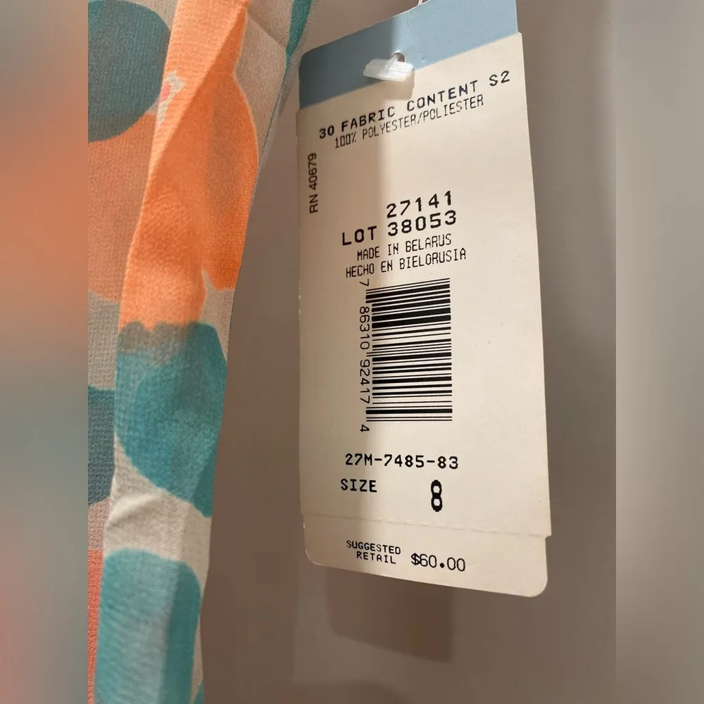 NWT VTG 80s Harve Benard Multicolored Floral Sleeveless Blouse Tank Top - 8 - Image 5