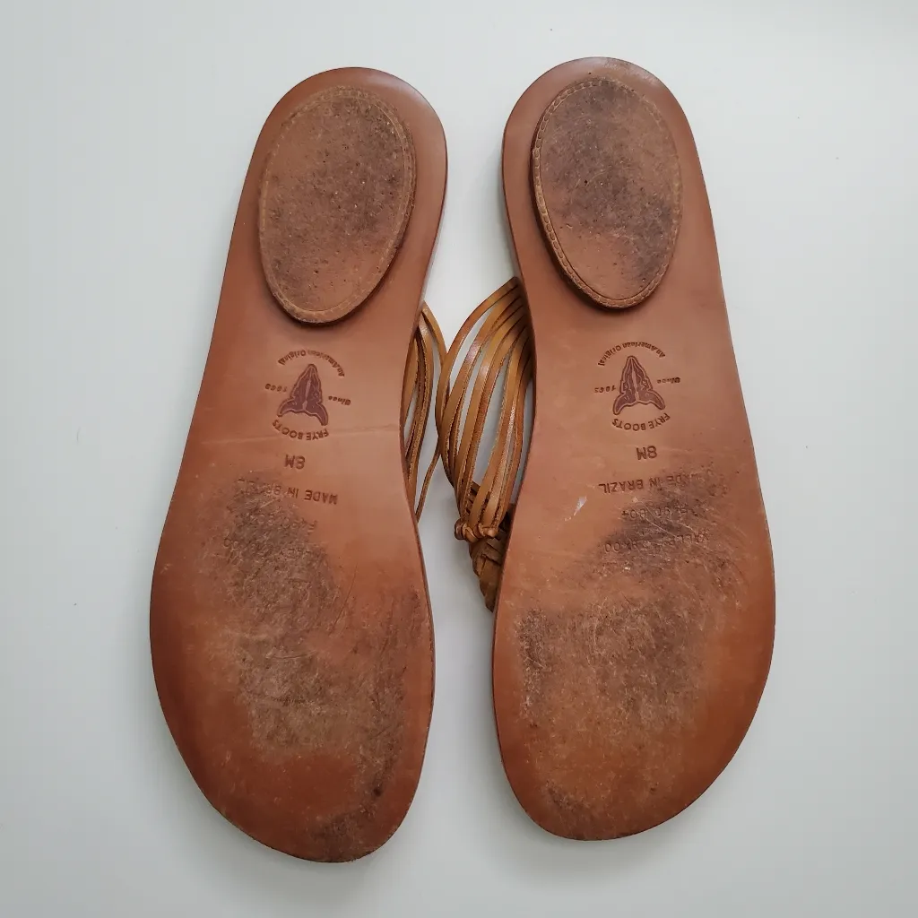 Frye Valley Cognac Braided Leather Sandals - Image 5