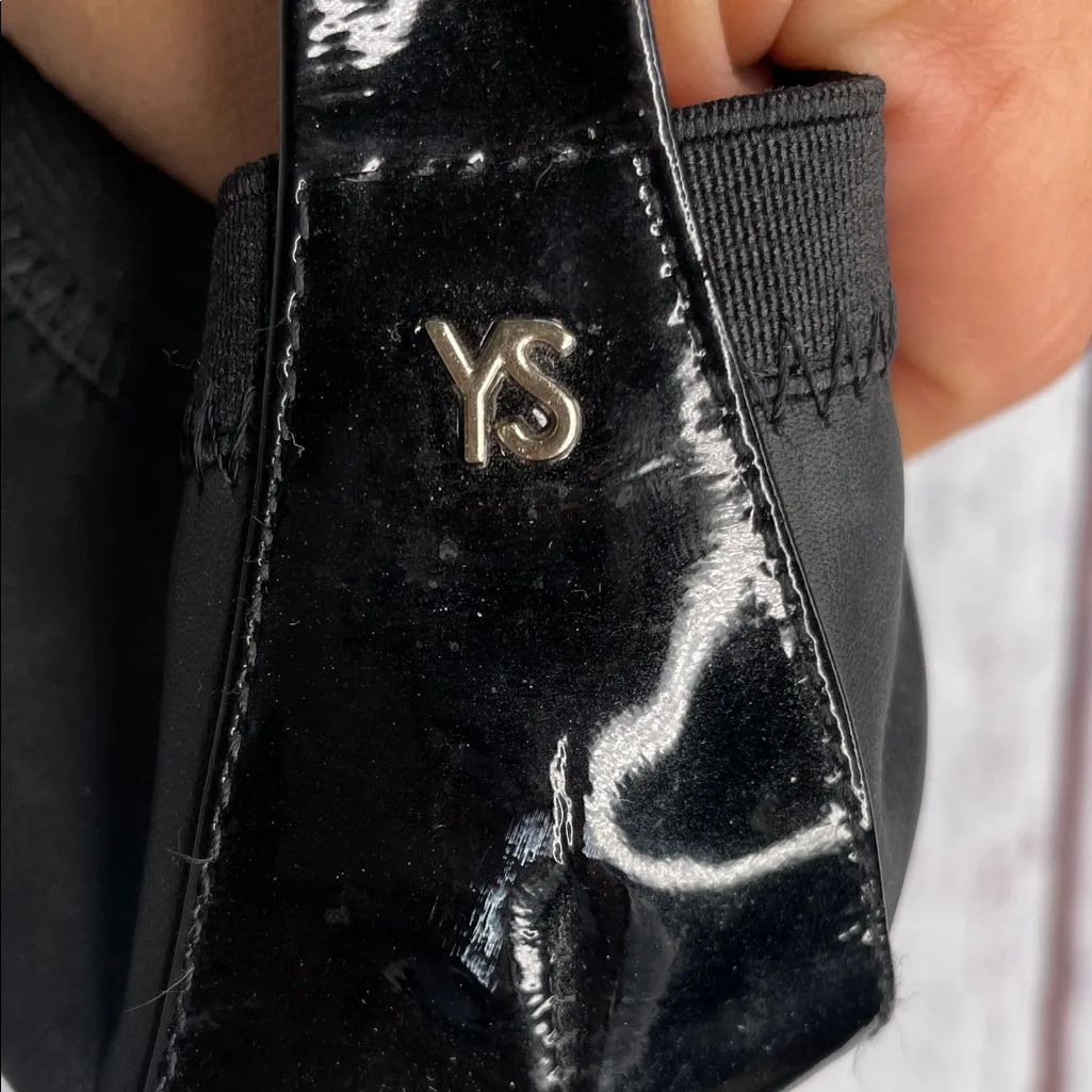 Yosi Samra Black Patent Ballet Flats Size 9 - Image 2