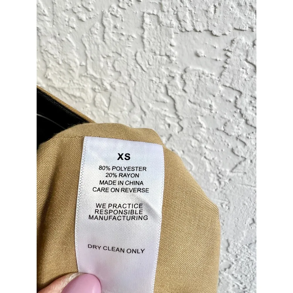 Nonchalant Label Parker Buttoned Wrap A-Line Mini Skirt Brown Women's Size XS - Image 6