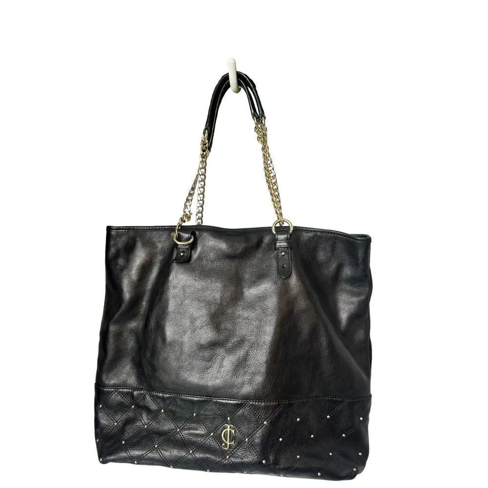 JUICY COUTURE Signature logo Tomi Frankie Leather Anja TOTE BAG handbag Purse bl - Image 2