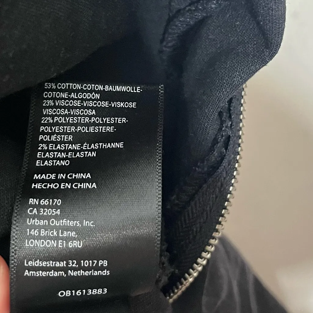 Free People We The Free Selena Jumpsuit Small Black Denim Zip Short Sleeve Slim - Image 11