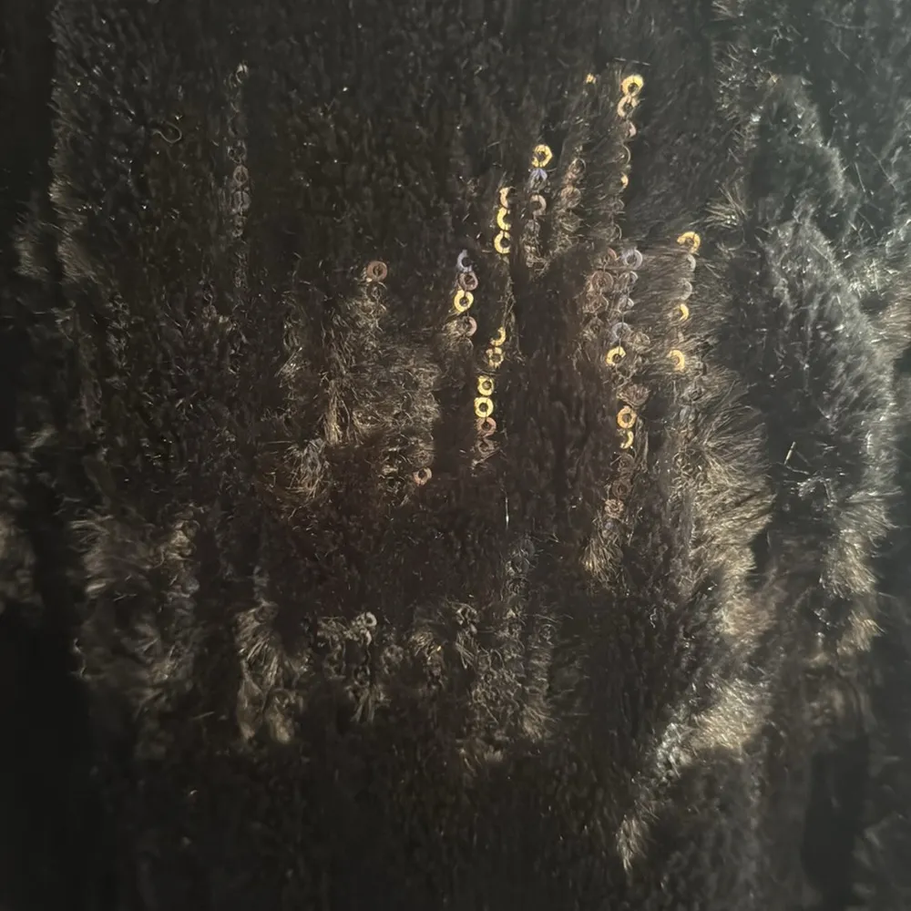 Worth New York Faux Fur Jacket With Piette Embellishment Black - Image 3