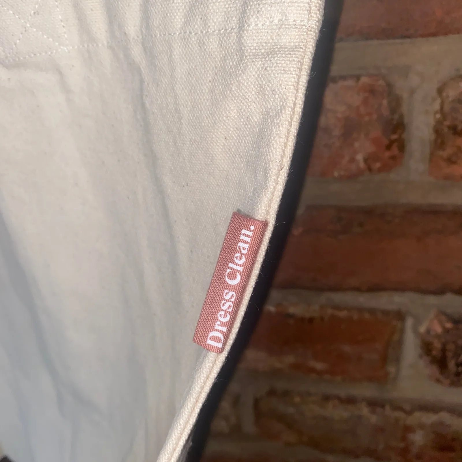 New NWT Mate The Label Beige Organic Cotton Mauve Give A Damn Tote Bag Women's - Image 6